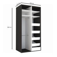 DULAP LEX 100-240-66 B GRI/DECOR K084/OGLINDA